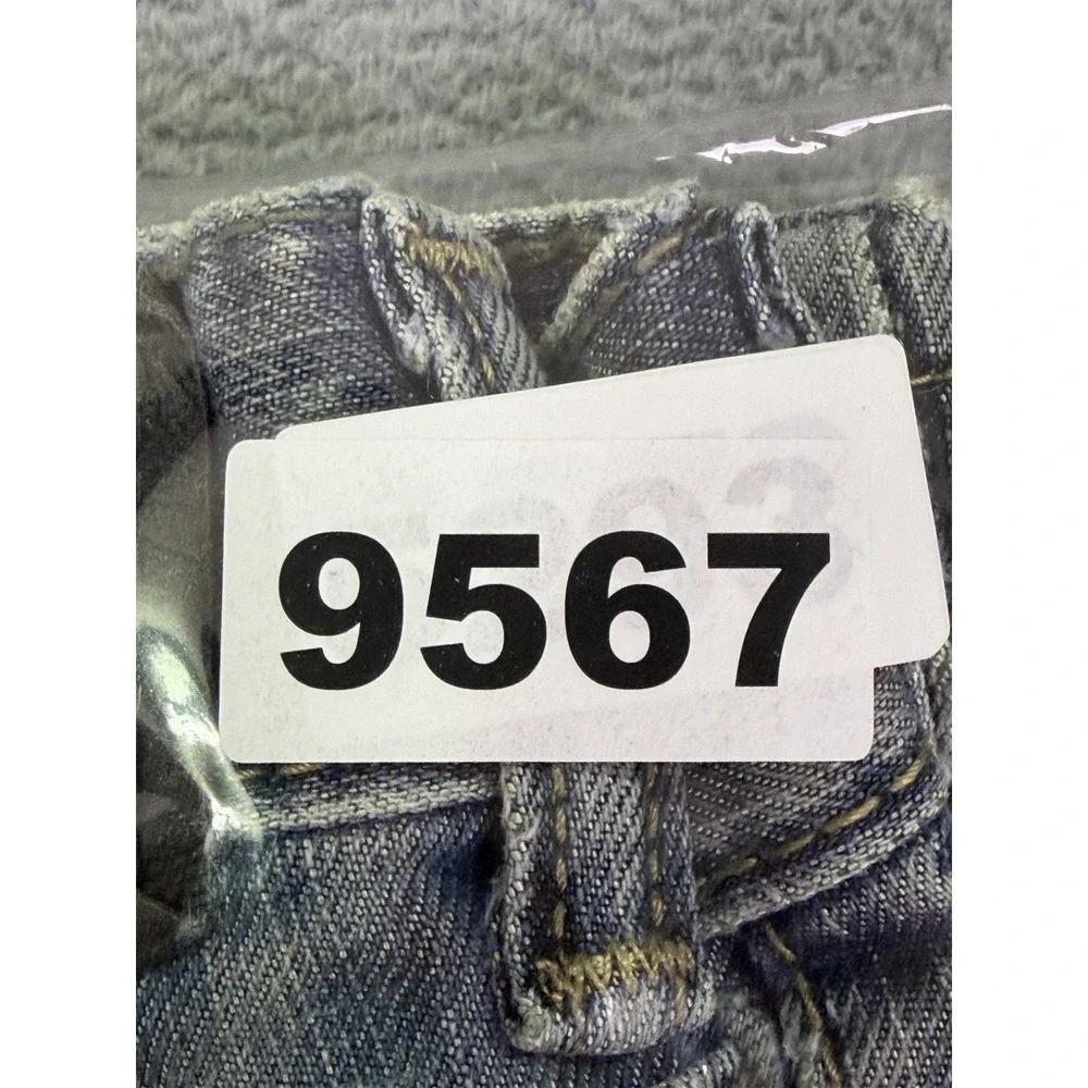 Levis Jeans Youth Boys 28x28 Blue Denim 514 Slim Straight Medium Wash Whiskered